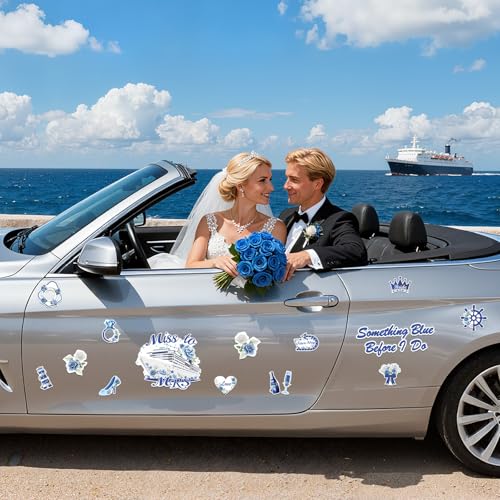 15 imanes decorativos azules para puertas boda miniatura 5