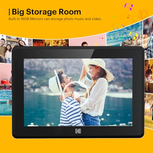Cadre photo numérique WiFi KODAK 10 pouces IPS HD 16 Go