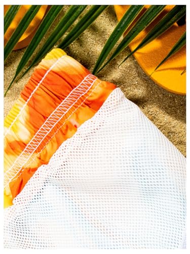 MakeMeChic Men's Drawstring Waist Swim Trunks Graphic Print Wide Leg Vacation Beach Shorts3