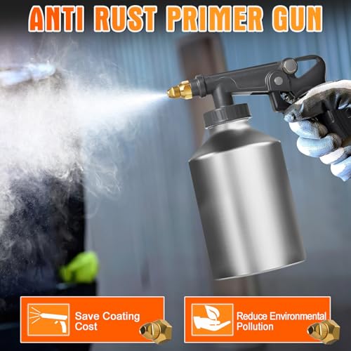 Image of Air Undercoating Spray Gun Set, Use for Truck Bed Liner Coating, Rubberized Undercoat, Anti-Rust Spray Painting, with Adjustable Nozzles, Pressure Regulators - For cans with a caliber diameter of 42mm
