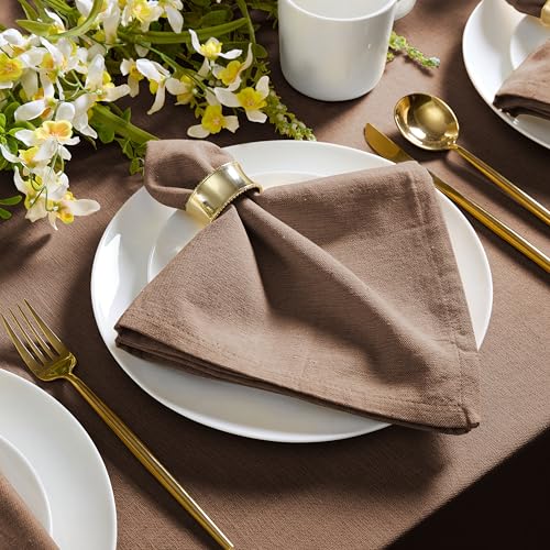 Servilletas de Tela Nut Brown Pack 4 18x18 pulg miniatura 3