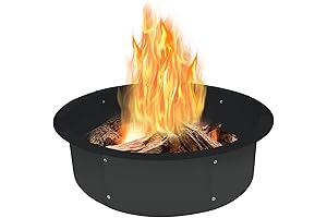 Koutemie 30" Outdoor Fire Pit Ring - DIY Campfire Ring