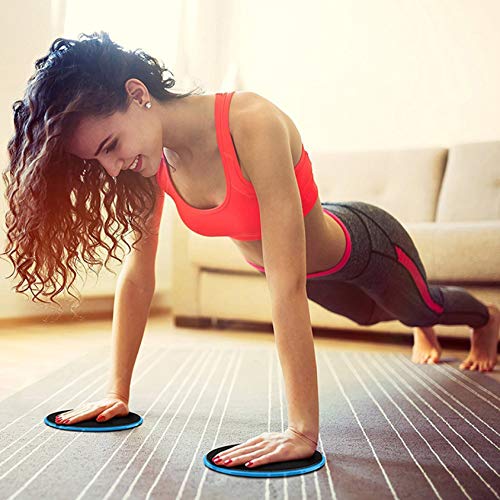 Core Exercise Sliders Dual Sided Strength Gliding Discs 2 Pack Abdominal Training Pad for Carpet Wood Tile Floors (Green) - Thumbnail 7