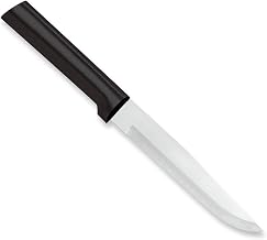 Rada Cutlery Stubby Butcher Knife – Stainless Steel Blade With Black Stainless Steel Resin Handle Made in USA