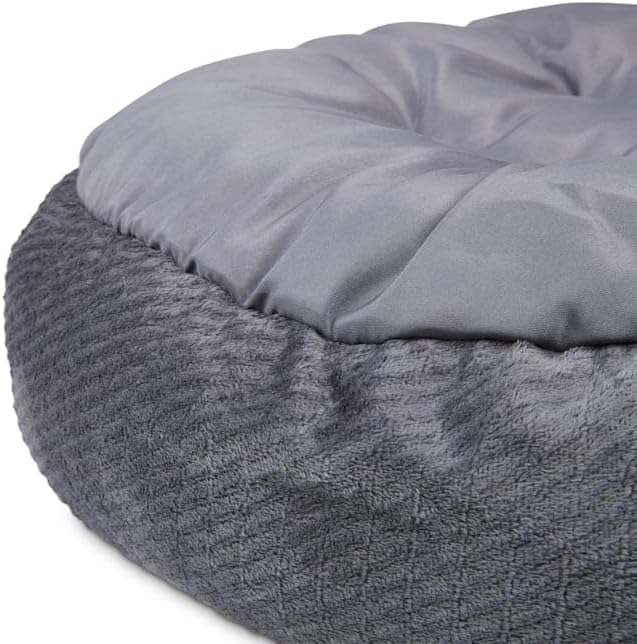 review EveryYay Snooze Fest Grey Textured Round Cat Bed, 20
