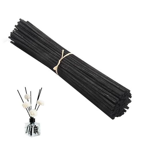 リード スティック 100本セット 直径3mm 香りの拡散 長持ち 香りリードスティック リードアロマスティック 詰め替え 交換用 ディフューザー 便利 自宅用 車内用 寝室用 オフィス用(ブラック)