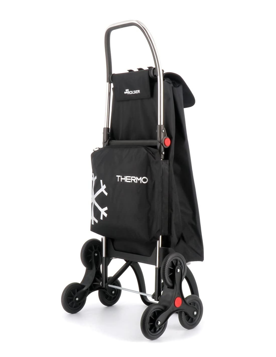 Klappbarer Einkaufstrolley Rolser I-Max Thermo Zen 6 Räder Treppensteiger - Schwarz