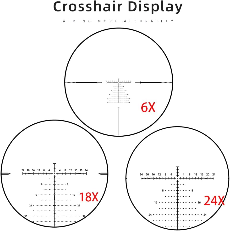 DIANA HD 6-24X50 FFP Riflescope, 30 mm Tube First Focal Plane Wide Field of View 1/8 MOA Shooting Hunting Scope…