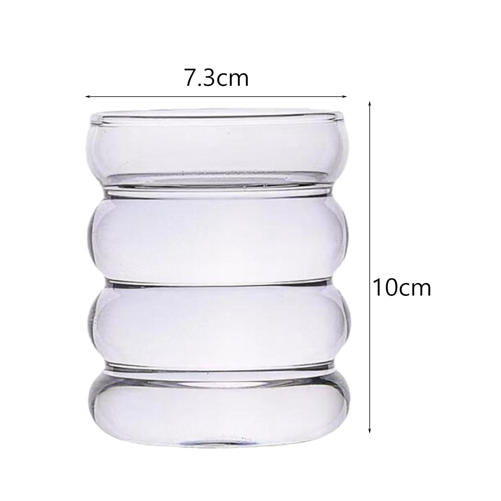 Vasos De Vidrio Acanalados 6 Pack 350Ml | vidrio resistente, diseño acanalado, apto para bebidas, pack de 6