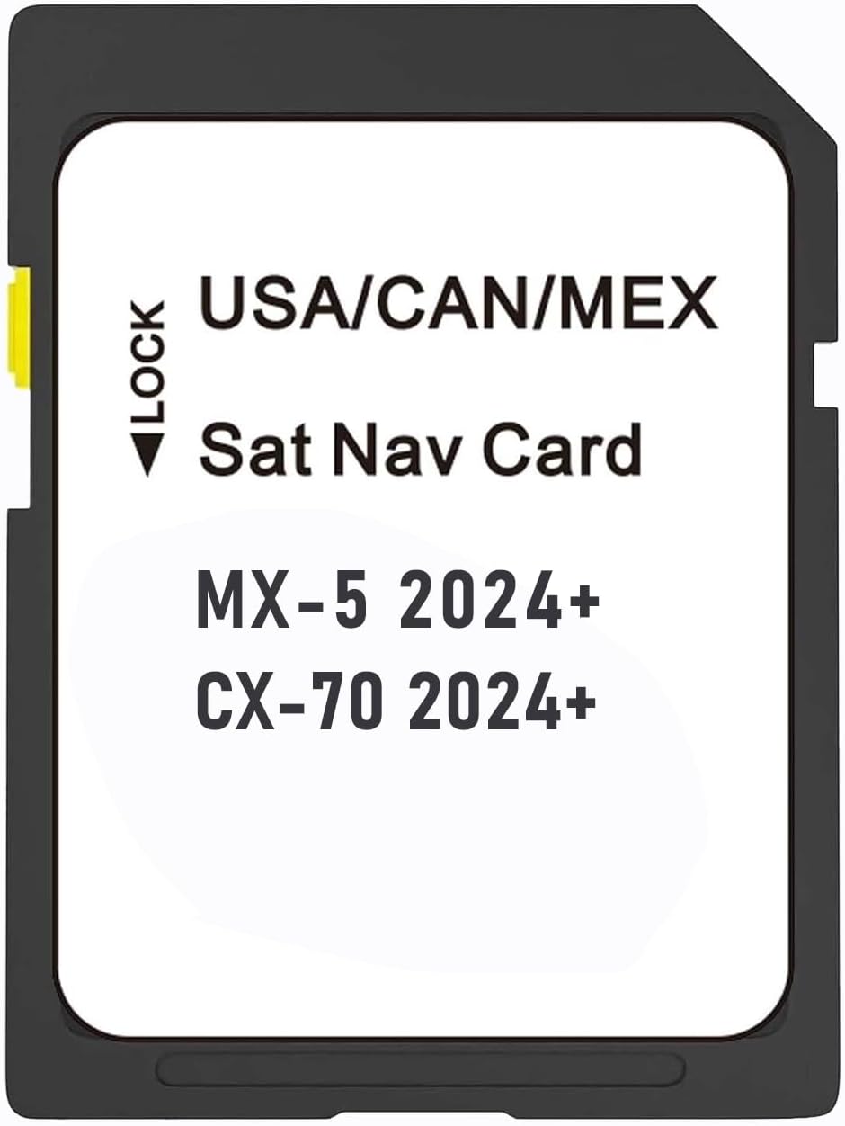 Upgraded Navigation SD Card Compatible with 2025-2026 CX-50/3 / CX-30 / CX-70, 2024-2026 MX-5, USA/CAN/MEX Maps