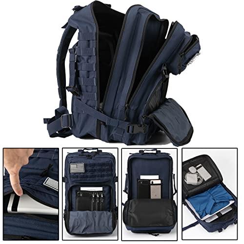 Image of QT&QY 45L Military Tactical Backpacks Molle Army Assault Pack 3 Day Bug Out Bag Hiking Treeking Rucksack