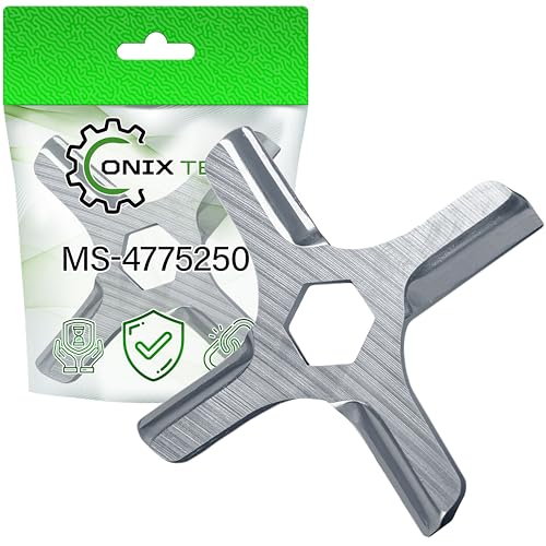 ONIX TECH Couteau Hachoir Viande 46 mm avec Diamètre Intérieur 8 mm avec Le Code Original MS 4775250 pour Moulinex HV4 HV8 A15 - Garantie de 5 Ans
