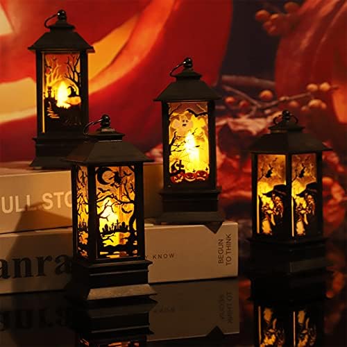 3x Halloween Kürbis-Laternen Mit LED - Batteriebetrieben Für Garten & Innenbereich - Grusel-Deko Mit Warmweiß Licht (6,3x13,2cm)