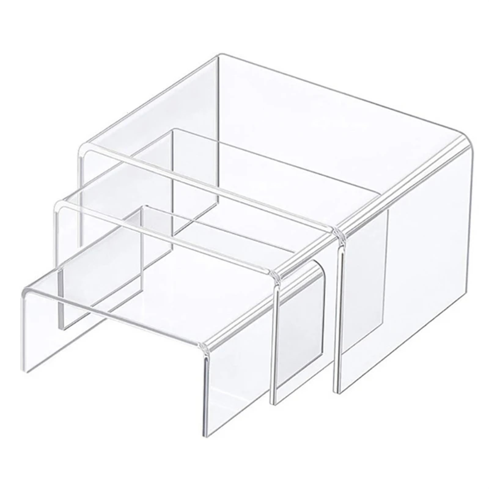 YDYAENIO buffet risers Display Risers 3 Size Steps Stand Clear Showcase Shelf for Figure Buffet Dropship for Buffet Catering Jewelry Figures Display