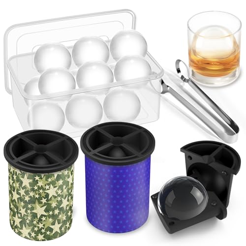 Clear Ice Cube Maker, 2 Pack Large Ice Cube Molds,