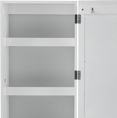 Miniatura 6 de Tabla de planchar de montaje en pared, plegable que oculta la tabla de planchar giratoria de 180 con 4 espaciosos almacenamientos, gabinete de baño