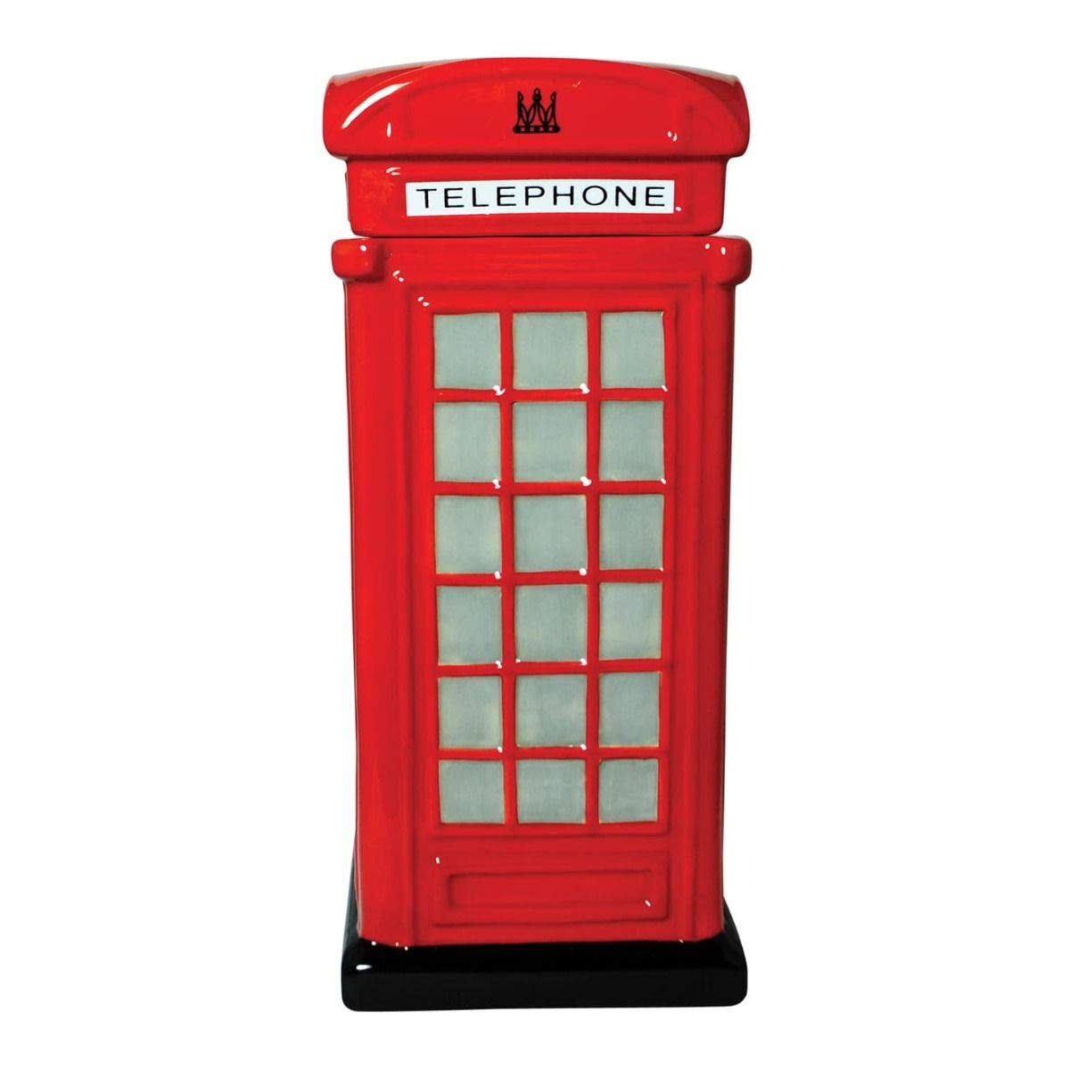 CKB LTD Recipiente para galletas estilo retro con tapa, de cerámica, color rojo, 12 x 12 x 28 cm