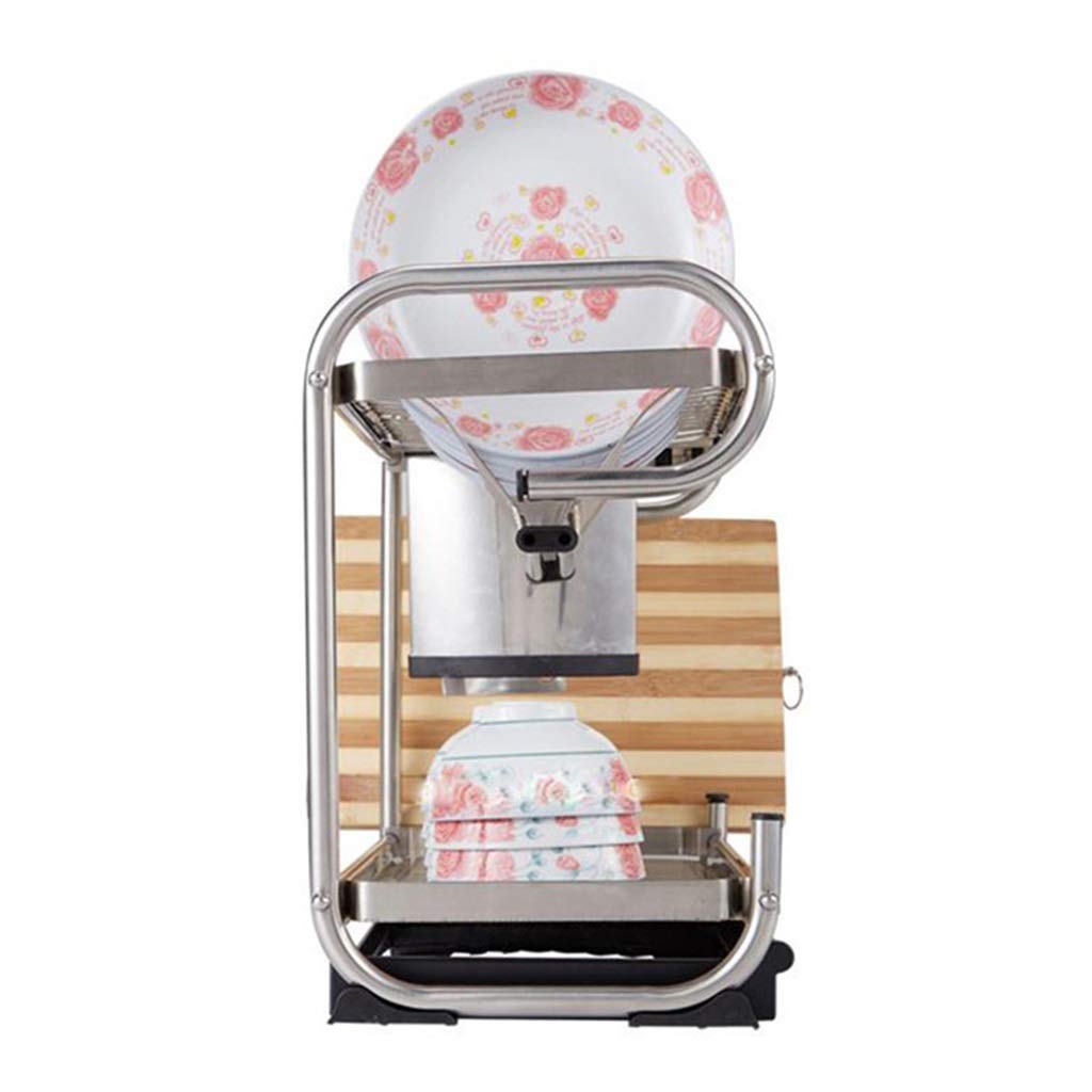 Suministros De Cocina Escurridor De Platos De Acero Inoxidable Escurridor De Cuencos Estante De Almacenamiento Escurridor De Platos Montado En La Pared, 67 * 26 * 39 Cm,