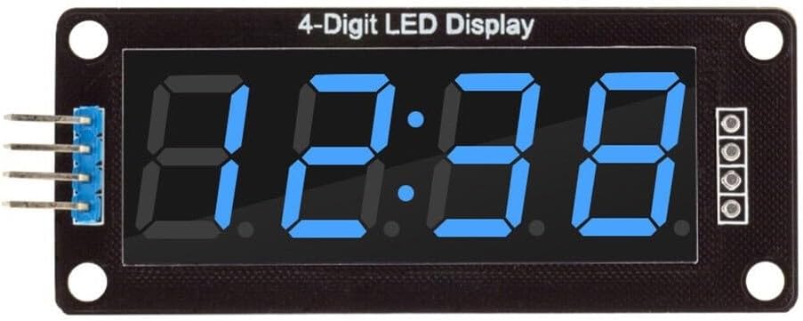 LED Display Module 0.56 Inch Four Digit Seven Segment Tube Common Anode RGB Clock for Arduino DIY Electronics Projects(Blue)