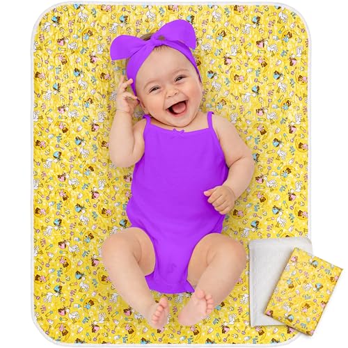 Image of Portable Changing Pad - Large 31,5 x 25,5" Foldable Baby Changing Mat - Waterproof Wipable Travel Liners for Newborn Infant Todlers Kids - Change Diaper On The Go with Nappy Changer Mats