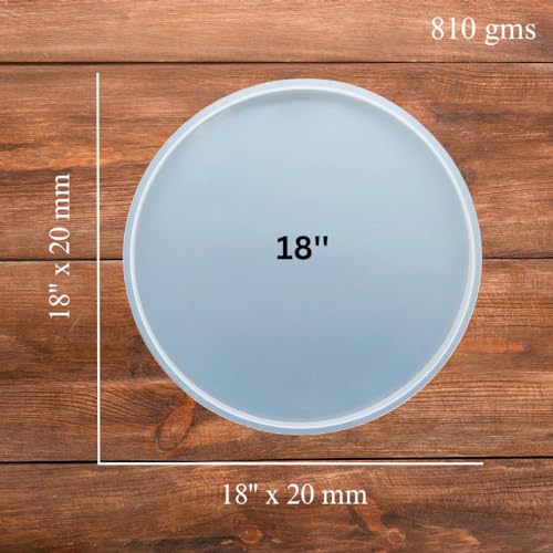 Image of R H Lifestyle Silicone Moulds Round Resin Art Mould Coaster Mould for Resin Art Epoxy Casting Mould Tray Photo Frame Mold Resin Coaster Mould 18 Inch