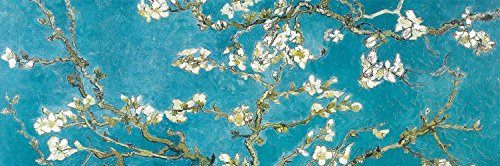 1art1 Vincent Van Gogh Poster Stampa Artistica su Tela Ramo di Mandorlo in Fiore, 1890 Quadro da Parete sulla Barella | Murale XXL | Immagine 90x30 cm