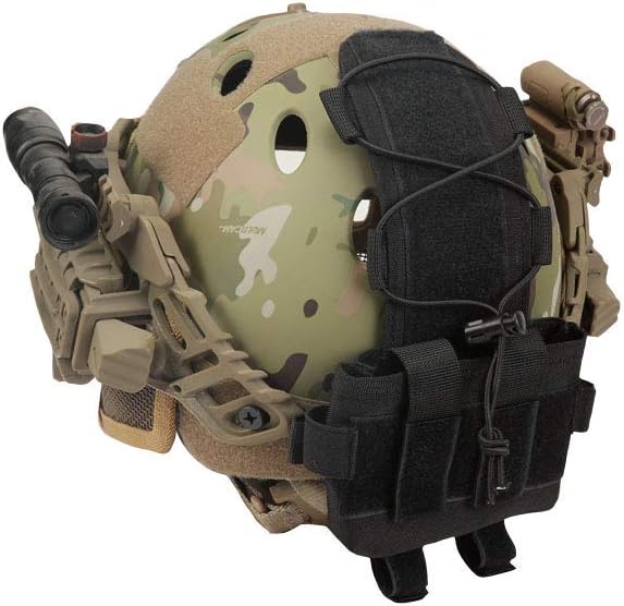 wolfslaves Helmet Battery Pouch MK2 Helmet Battery Pouch Counterweight 600D Nylon Helmet Battery Bag for Shooting, Cycling, Hiking, Camping