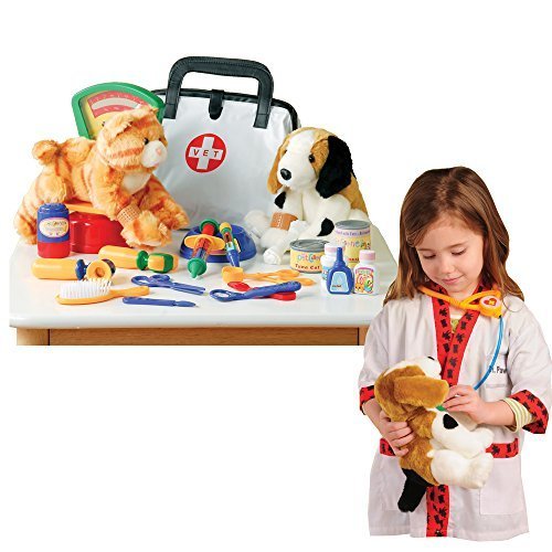 CP Toys Pretend Play Veterinarian 30 Pc. Playset with Child-Sized Lab Coat