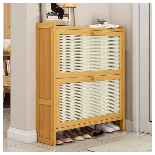 Rangement en bois de qualité pour chaussures : meuble autoportant design épuré