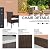 Shintenchi 4 Piece Outdoor Patio Furniture Set, Wicker Rattan Patio Conversation Set, Outdoor Chairs and Loveseat with Coffee Table for Porch, Yard & Poolside (Brown)