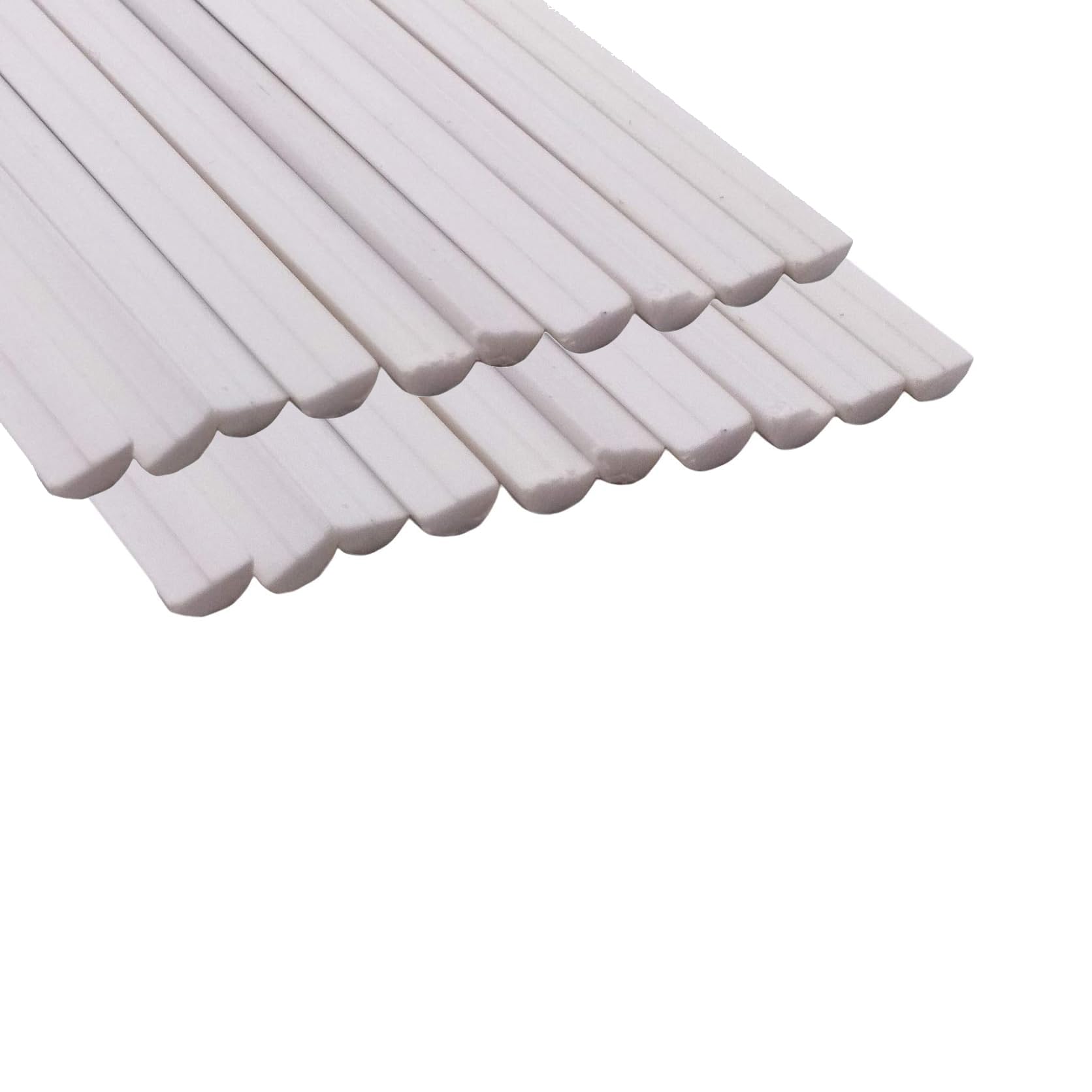 ABS Plastic Rods - 20 White Half Rounds -3