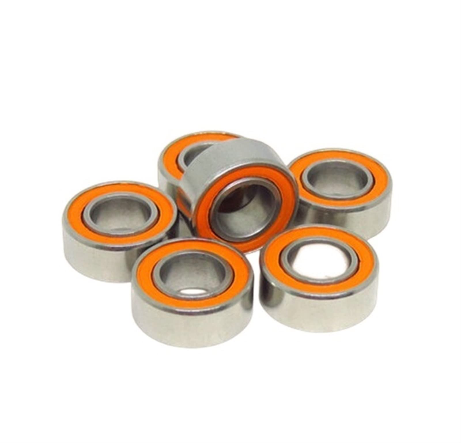 Rodamientos de bolas sellados de goma doble 10pcs SMR105-2OS 5x10x4mm rodamiento de cerámica híbrido de acero inoxidable