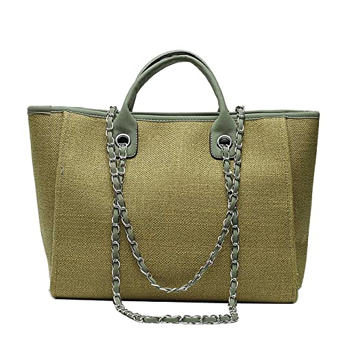 Bolso de hombro de lona para mujer, gran capacidad