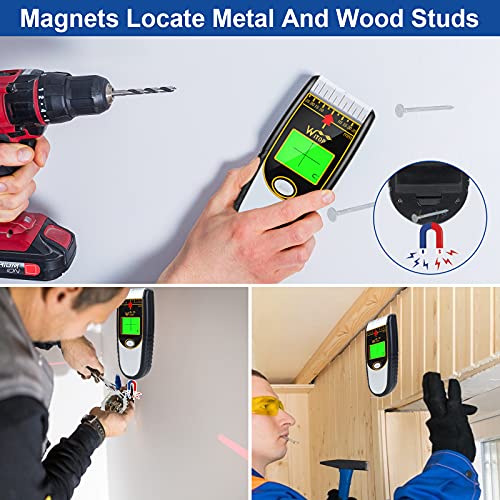 Magnetic Stud Finder Witop 7 In 1 Multifunctional Electronic Wall Scanner For Wood Beam Center Bracket Metal And Ac Wire Line Detector With Battery And Hd Lcd Display Detection Stud Sensor #TOP5
