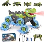 8 Wheels Dinosaur Transform RC Stunt Car - 2.4Ghz Remote Control Dinosaurs Robot Car with Transforming & Spray & 360° Rotating, RC Dinosaur Monster Truck for Kids, Boys Christmas Birthday Gift Age 4-8