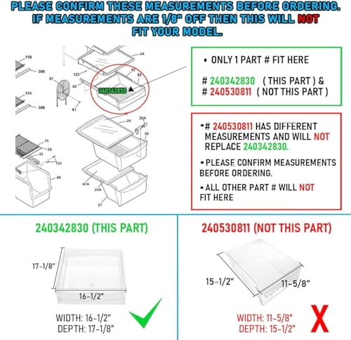 image for Lifetime Appliance Parts Lifetime Appliance 240342830 UPGRADED Meat Pa