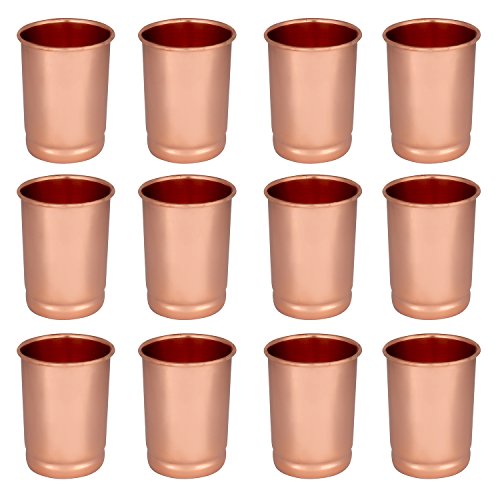 Zap Impex Pure copper plain glasses moscow mule tumbler (Set of 12)