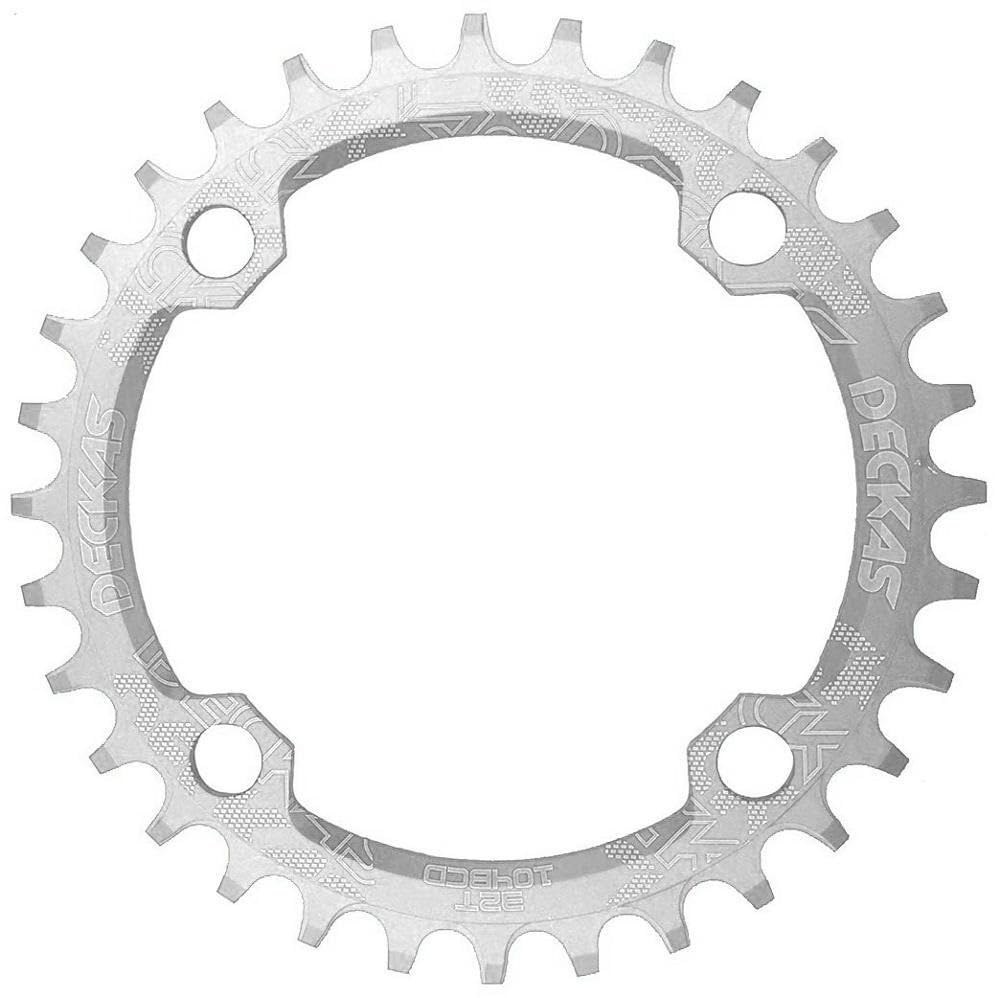 Zqingqing Silver Disc 32T Chainring 104Bcd Round Narrow Wide Mtb Mountain Bicycle 32T 34T 36T 38T Single Tooth Plate Parts 104 Bcd Narrow Wide Chainring(Silver Disc 32T)