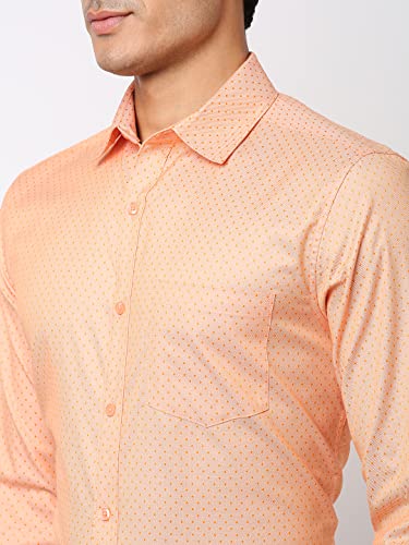 Image of MARKRICH Men's Slim Fit Semi Shirt with Spread Collar & Full Sleeves for Formal & Casual Wear