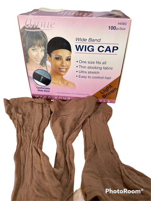 Wide Band Wig Cap (Light Brown)