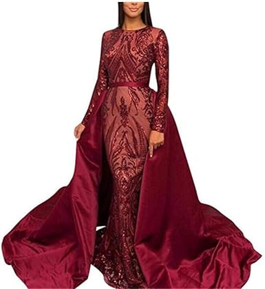 Long sleeve formal dresses amazon Clearance