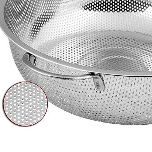 Image of Stainless Steel Dish Rack Drain Basket with Drip Tray & Spoon Holder Dish Drainer for Kitchen Drying Stand /Kuda /Plate Rack /Bartan Over Sink Counter Dish Rack Drain Basket Steel Tray Kitchen (Round)