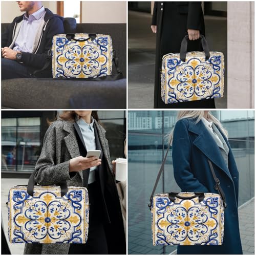 Bolso para laptop 16 pulgadas con patrón cerámico impermeable miniatura 2