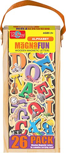 Image of TS Shure by Bendon Alphabet Letters Magnafun 26-Piece Wooden Magnets Pre-School Kindergarten Learning 50496