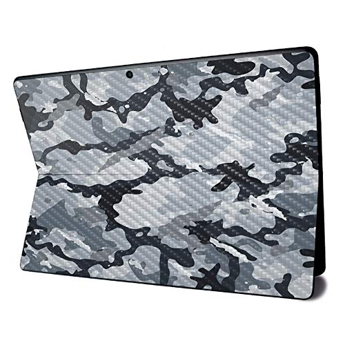 Image of MightySkins Carbon Fiber Skin for Microsoft Surface Pro X - Gray Camouflage | Textured Carbon Fiber Finish | Easy to Apply, Remove, and Change Styles | Made in The USA
