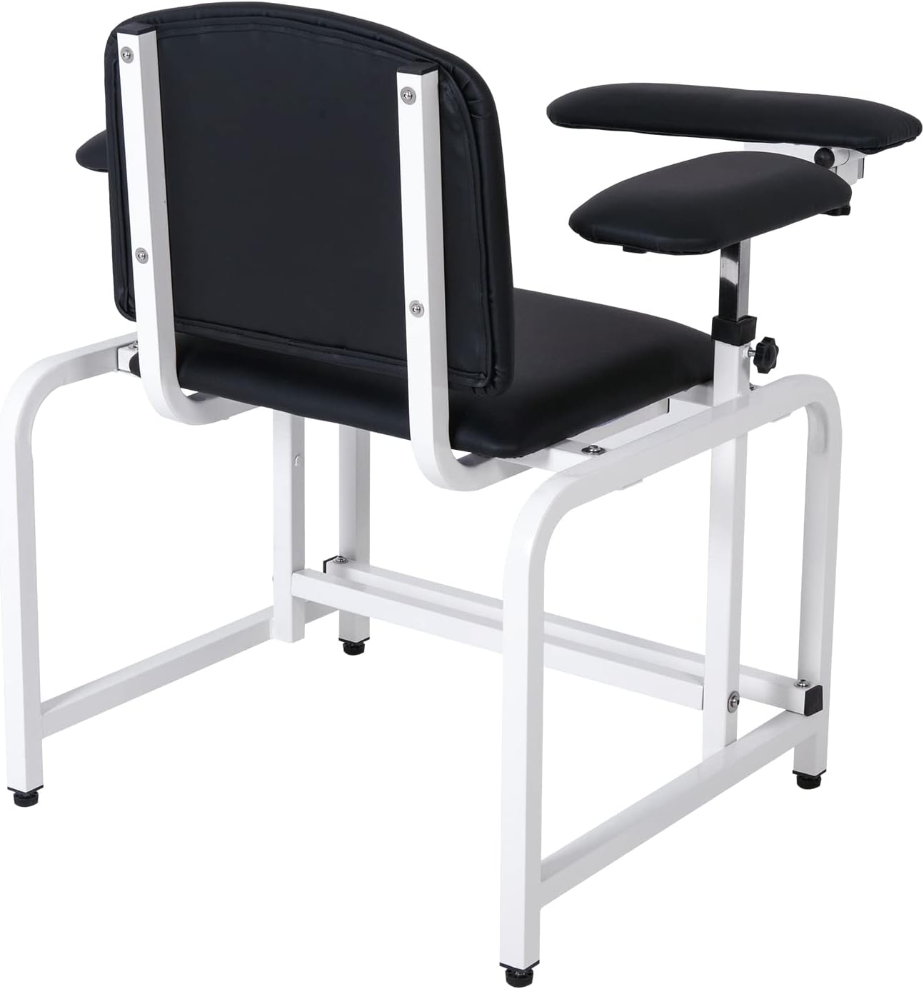 COOLWAVE Extra Thick Padded Phlebotomy Chair with Arms Black