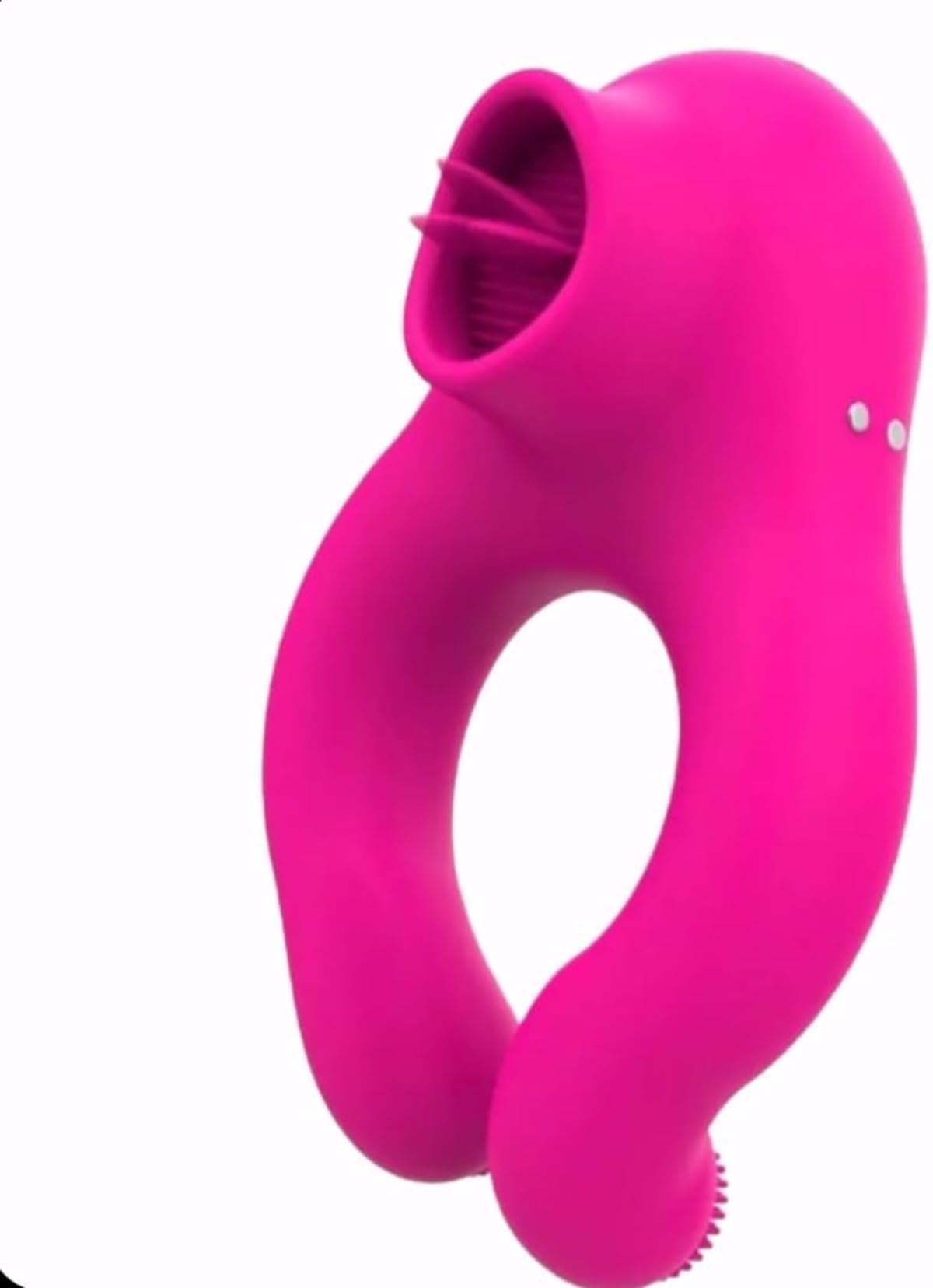 Anillo vibrador con forma de lengua de silicona médica premium 7