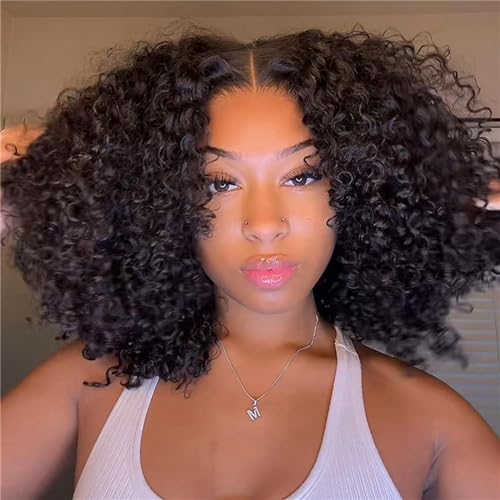 Wiggins Wig Ready And Go Glueless Wigs Human Hair Curly Lace Front Wigs Human Hair Pre Plucked Bleached Knots Curly Hair Products Pre Cut Lace 4x7 Lace Front Wig Glueless Wigs For Women 16 Inch
