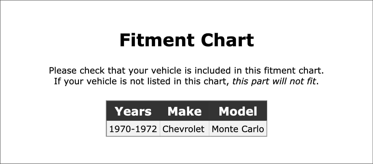 Front Steering Drag Link Compatible With Chevrolet Monte Carlo 1970 1971 1972 PC-116692