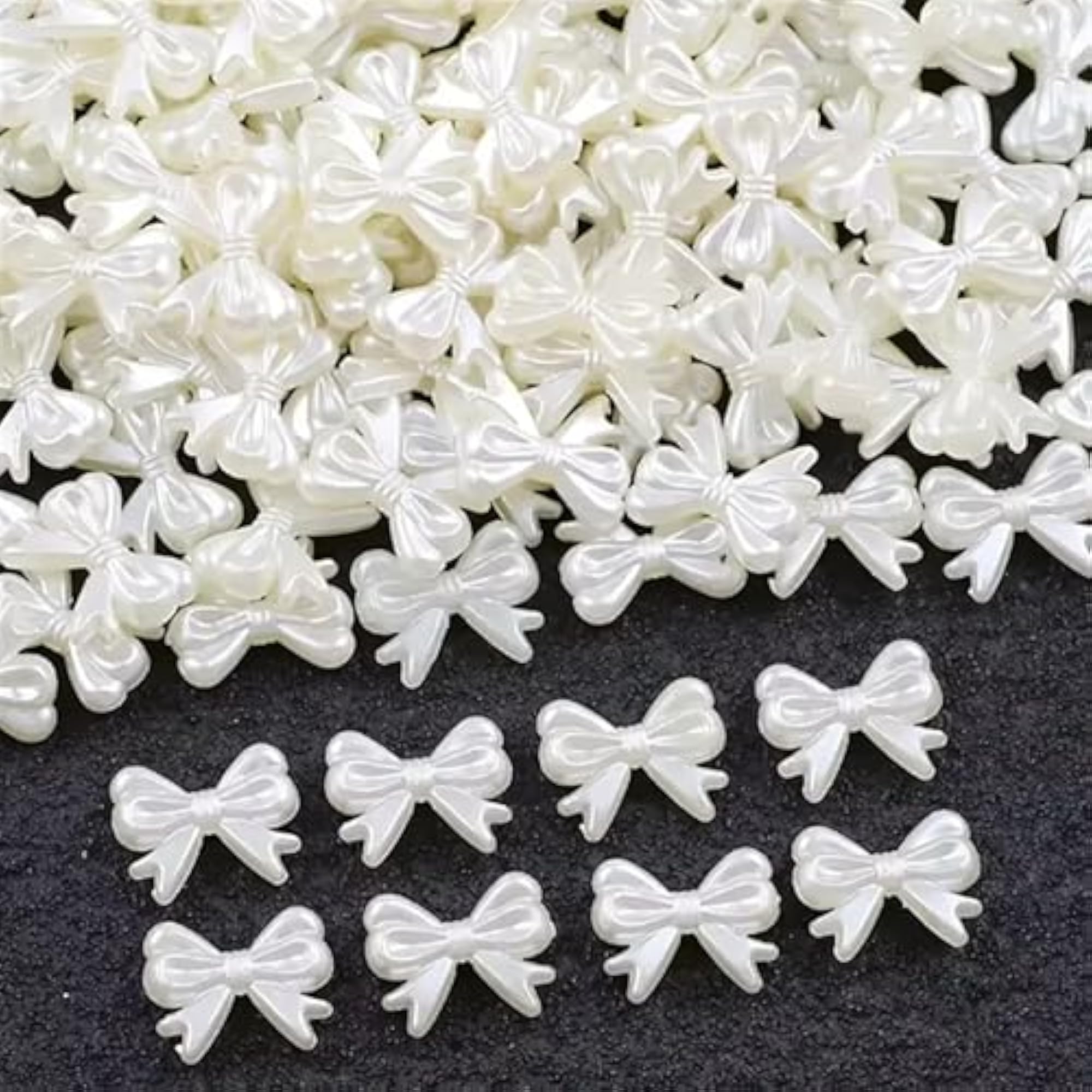 10 Pack 3D Bow Bead Pendant Charms, DIY Jewelry Making